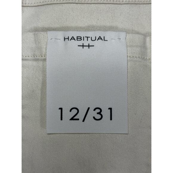 NWT Habitual Women's Cable Ankle Straight Leg Cream Denim Jeans -12/31 (33x29.5) - Picture 3 of 6